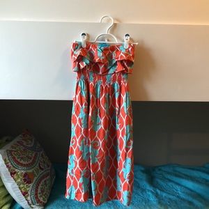 Escapada strapless seahorse dress print dress